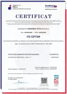 Miniature du certificat Qualiopi FD OPTIM