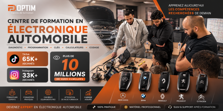 Visuel FD OPTIM présentant une formation en électronique automobile